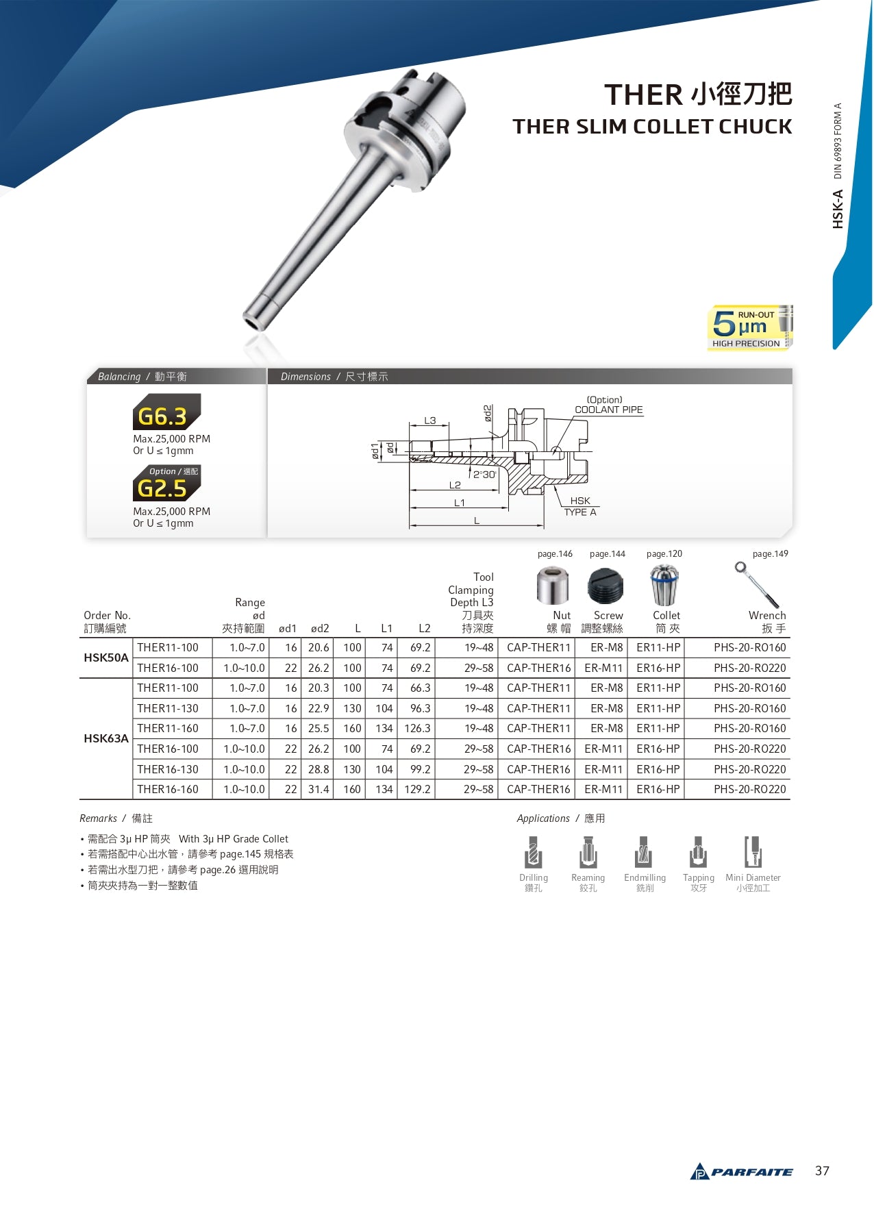HSK63A THER Collet Chuck-THER11