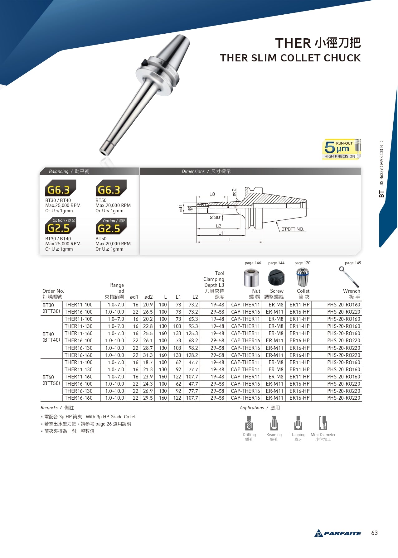 BT50 THER Collet Chuck-THER11