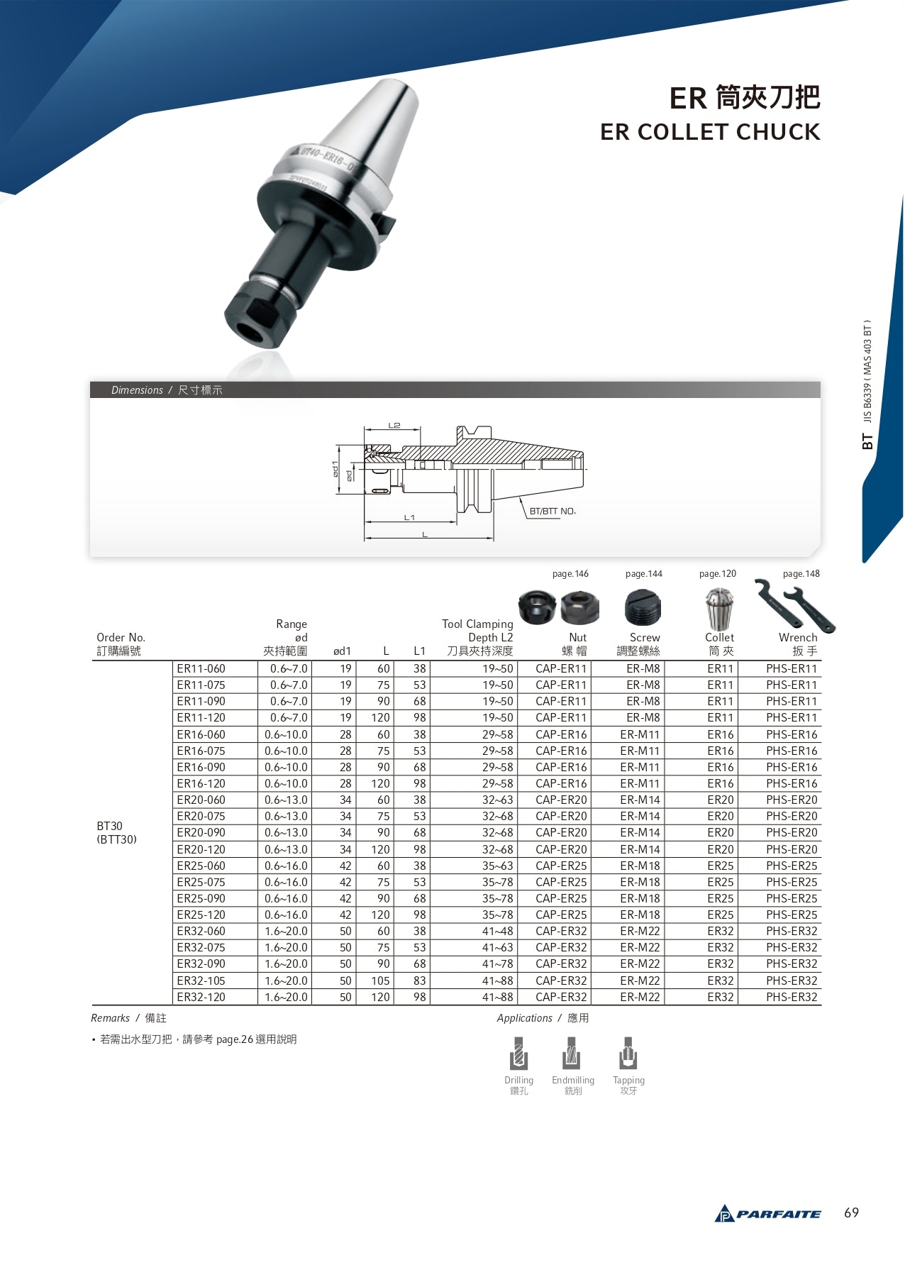 BT30 ER Collet Chuck-ER20