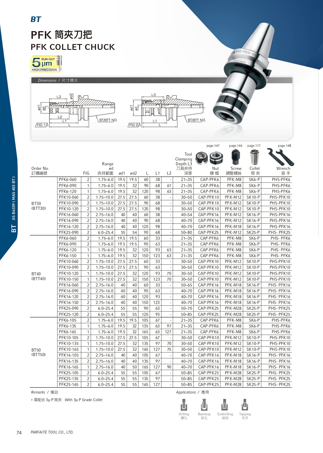 BT30 SK Collet Chuck-PFK10